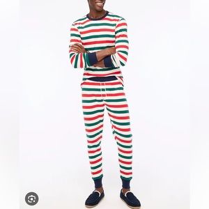 J Crew NWT Holiday Striped Pajamas Sz S (men’s) fits M women’s